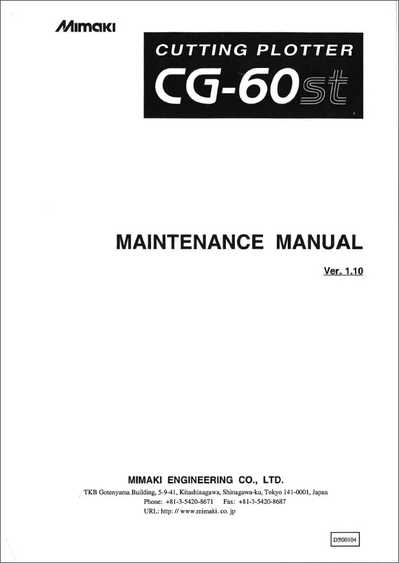 MIMAKI_CG_60st_Maintenance_Manual_D500104_2000v1.1_[SCAN]-1
